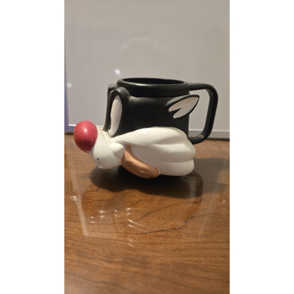 Vintage Applause Sylvester the Cat 3D Mug Looney Tunes Cup 90s Kids Cartoon Rare